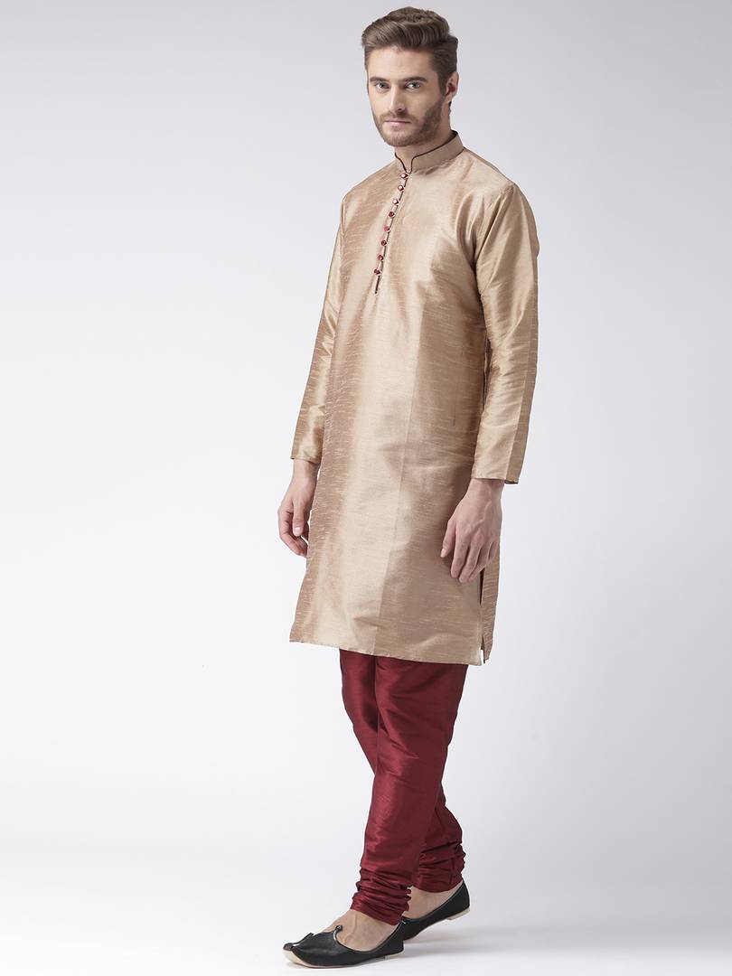 Multicoloured Blended Solid Kurta Sets